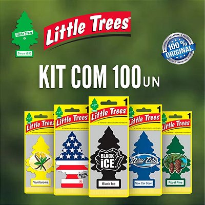 KIT 100 AROMATIZANTES LITTLE TREES